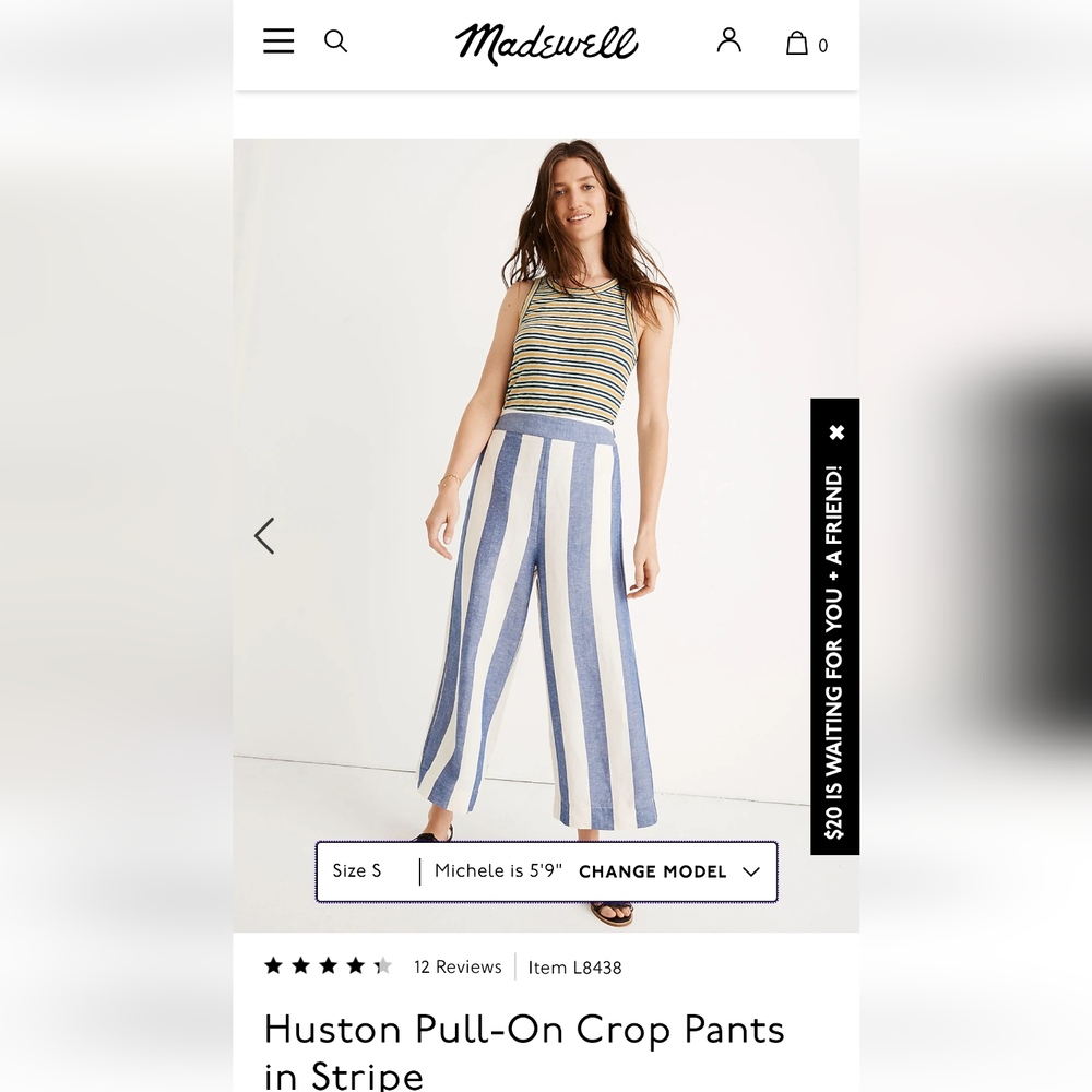 Madewell pull on Huston pants